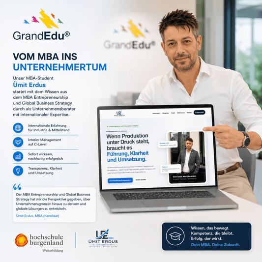 🚀 Vom MBA ins Unternehmertum – Wissen anwenden, Verantwortung übernehmen, Unternehmen bewegen.