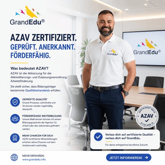 🎓 AZAV-zertifiziert – warum das für deine berufliche Zukunft entscheidend sein kann