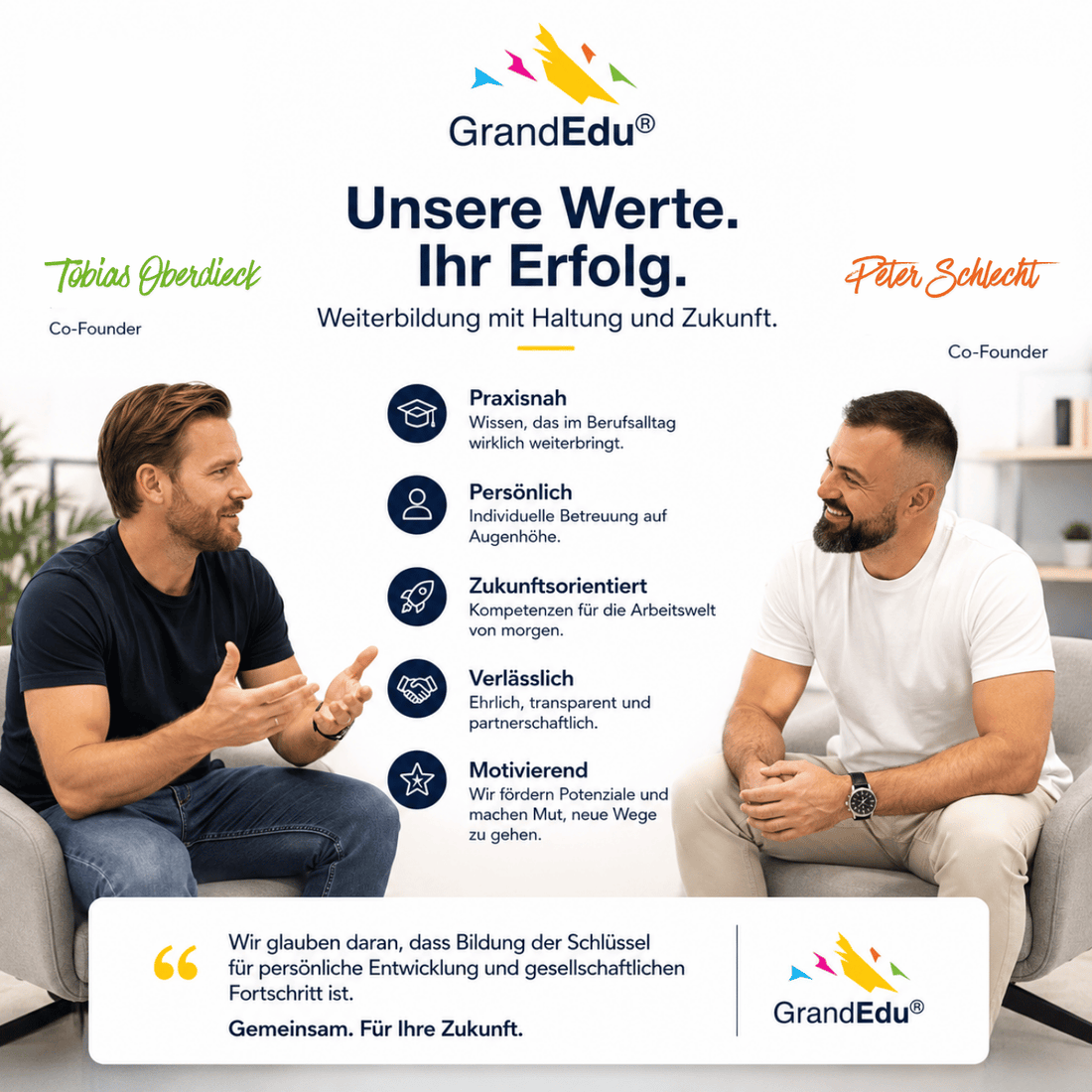 Wir haben GrandEdu nie mit dem Anspruch gegründet, einfach nur Kurse anzubieten