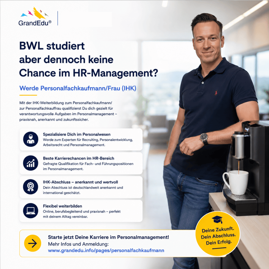 🎓 BWL studiert – und trotzdem keine Chance im HR-Management? Vielleicht fehlt nicht Wissen, sondern die richtige Spezialisierung.