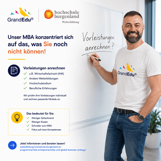 🎓 Warum Inhalte doppelt lernen, wenn Sie Ihre vorhandenen Kompetenzen anrechnen lassen können?