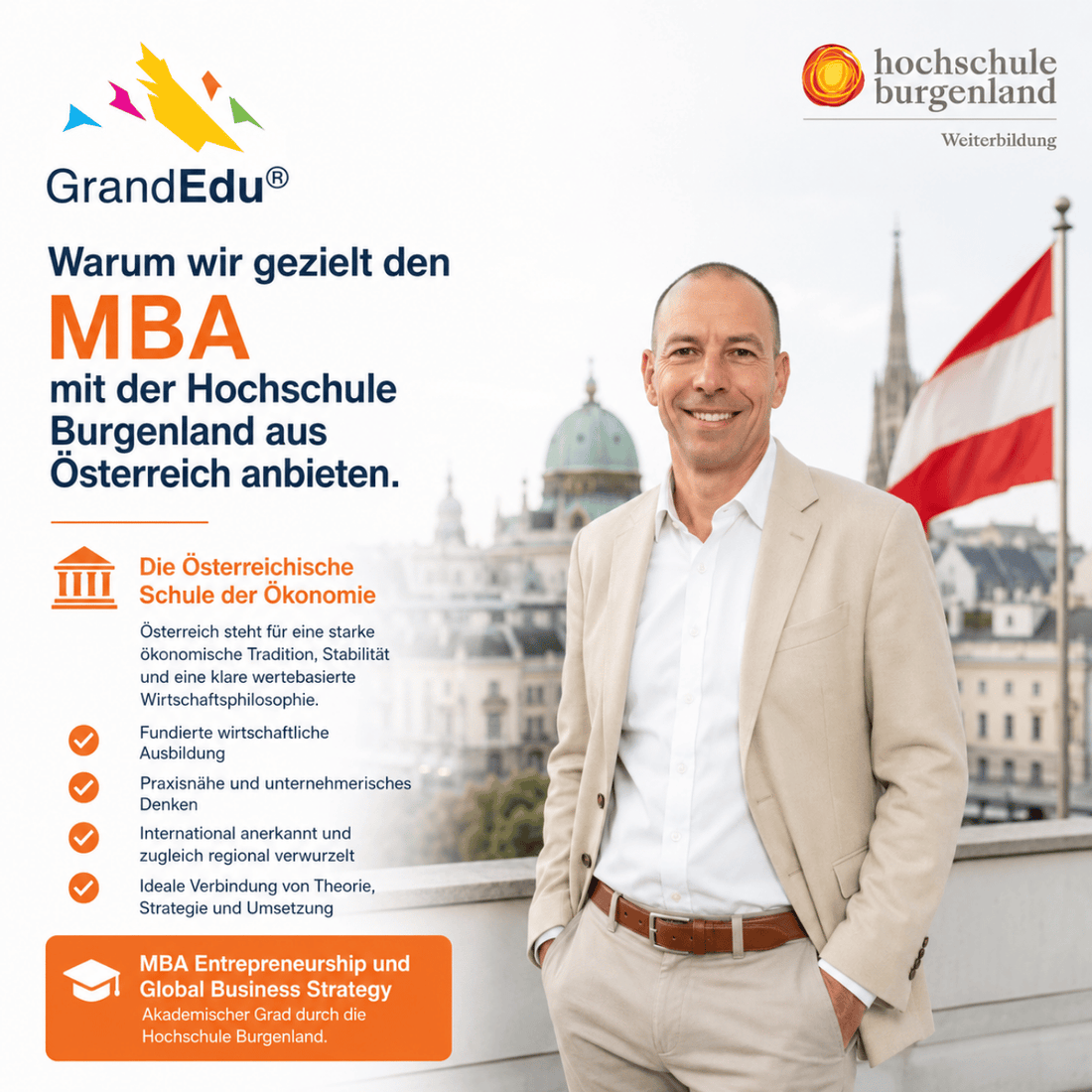 🇦🇹 Warum bieten wir unseren MBA gemeinsam mit der Hochschule Burgenland in Österreich an?