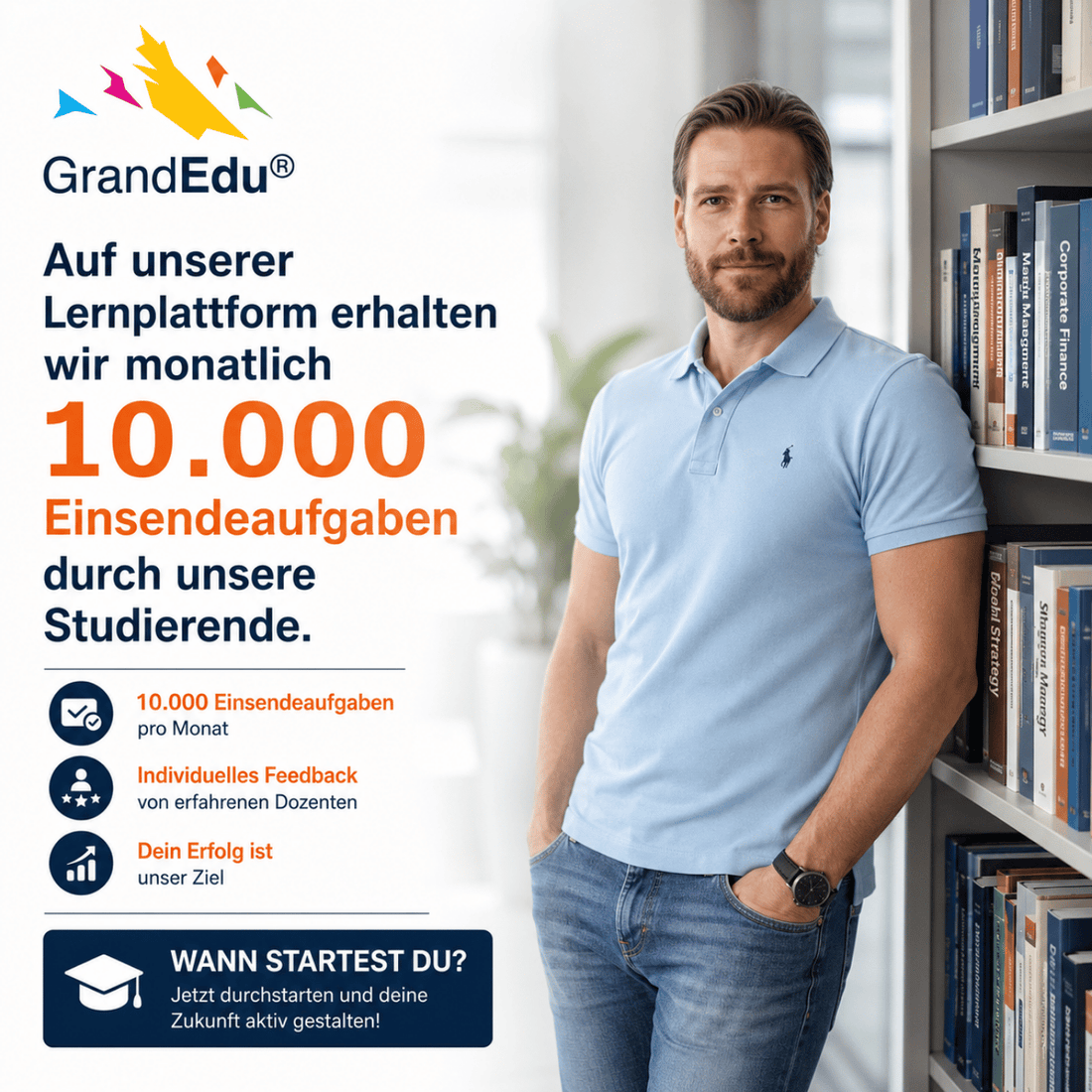 📚 10.000 Einsendeaufgaben. Jeden Monat.