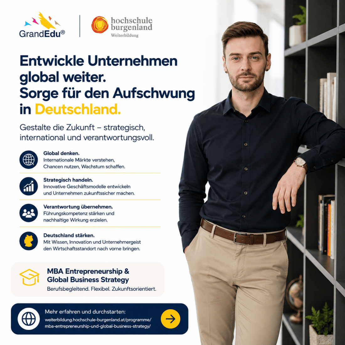 🌍 Unternehmen global weiterentwickeln. Zukunft gestalten. Den Wirtschaftsstandort Deutschland stärken.