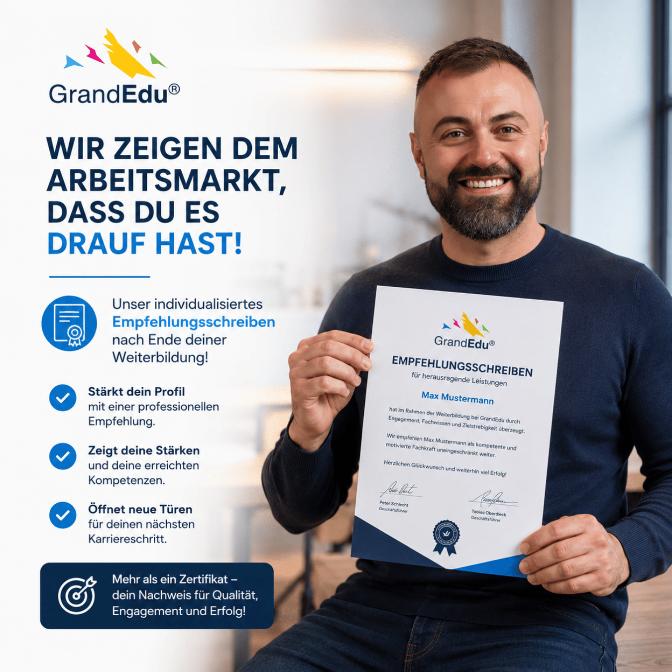 📄 Mehr als ein Zertifikat: Zeige dem Arbeitsmarkt, was in dir steckt!