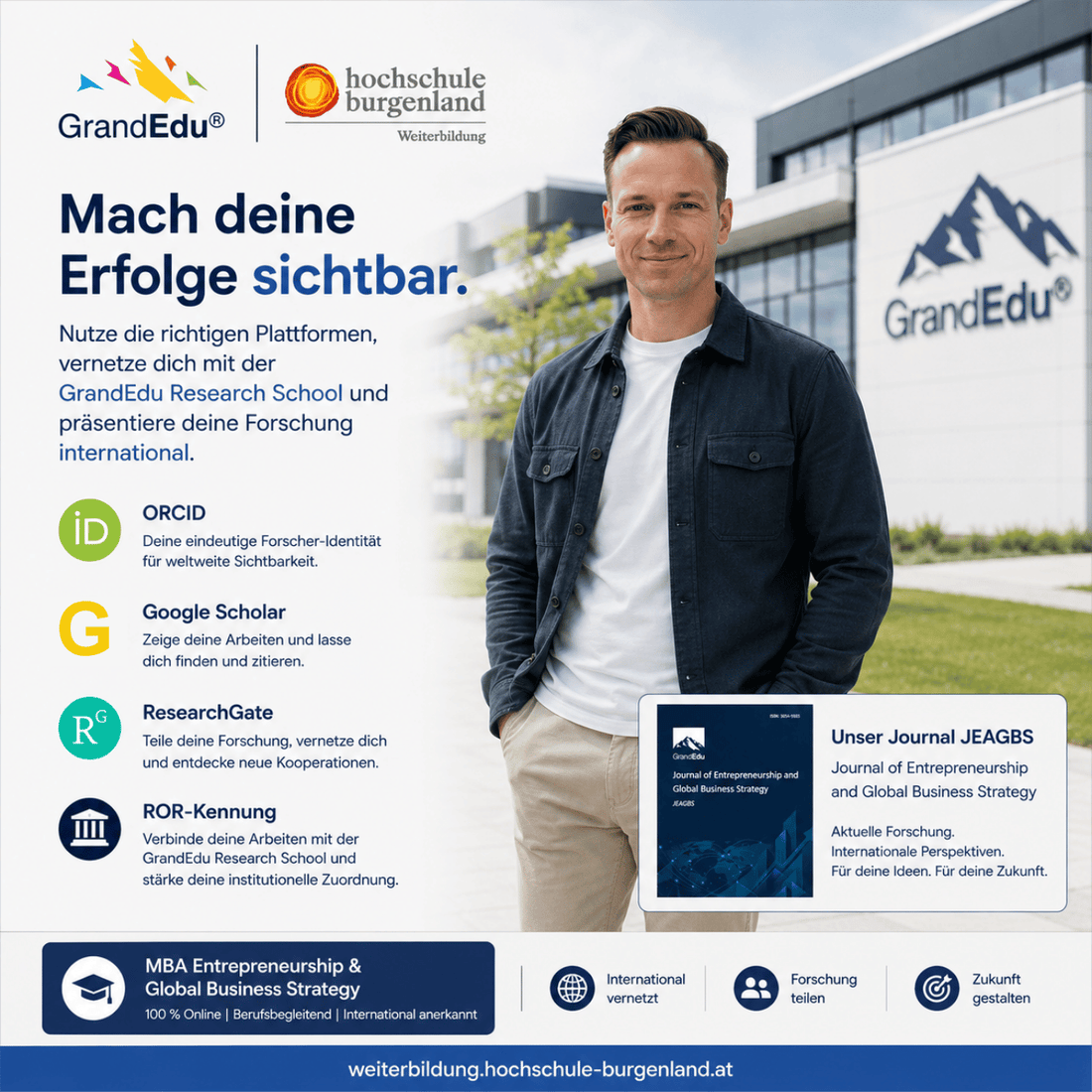 Mach deine Erfolge sichtbar – nicht nur im Lebenslauf, sondern weltweit.