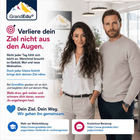 🎯 Verliere dein Ziel nicht aus den Augen.