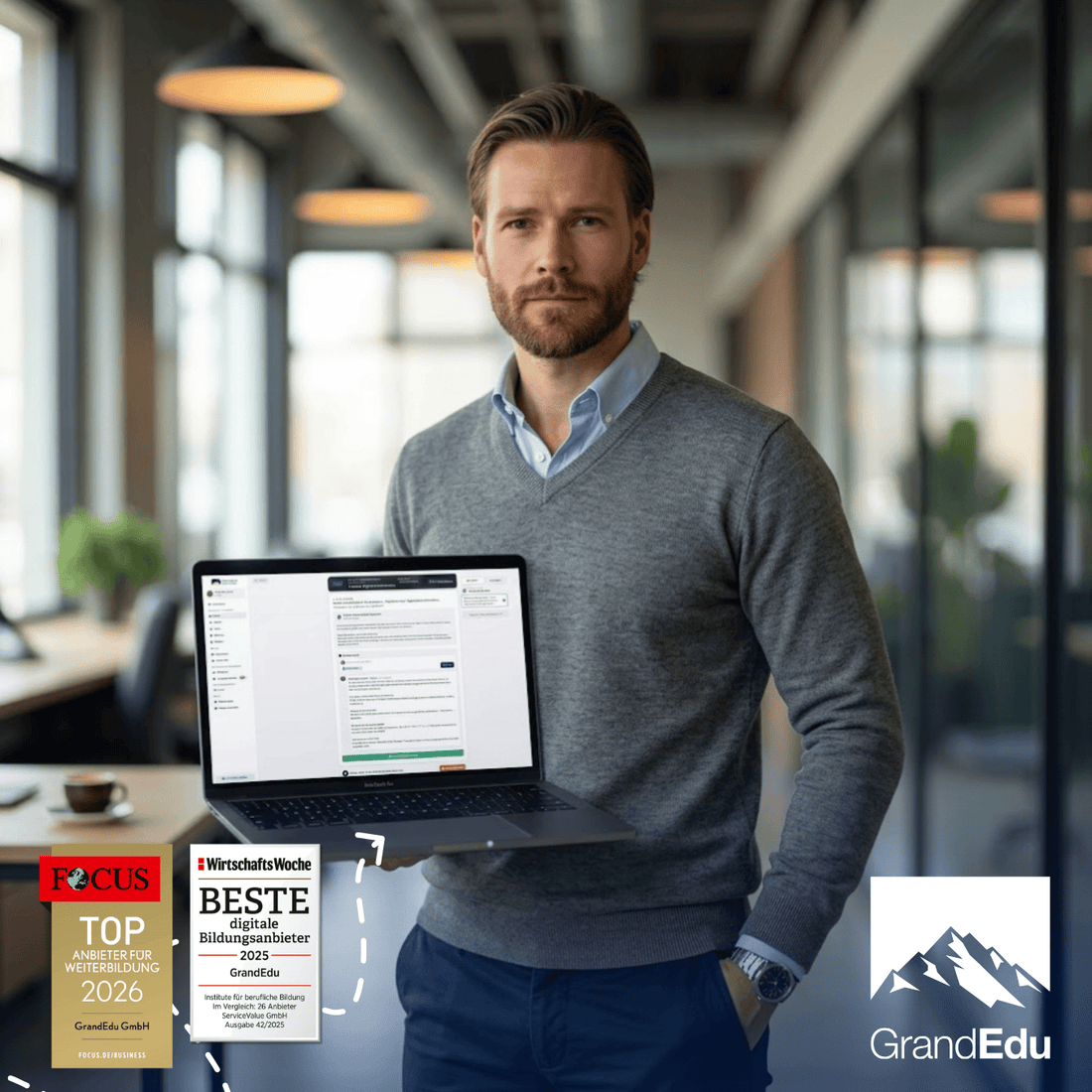 GrandEdu etabliert innovatives Feedbacksystem: Digitale Weiterbildung mit wissenschaftlich fundiertem 24-Stunden-Feedback